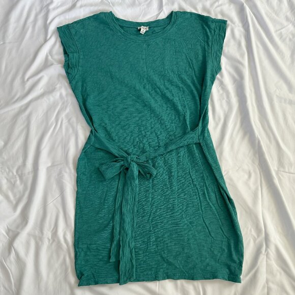 J. Crew Teal Dress with Belt - Picture 1 of 2